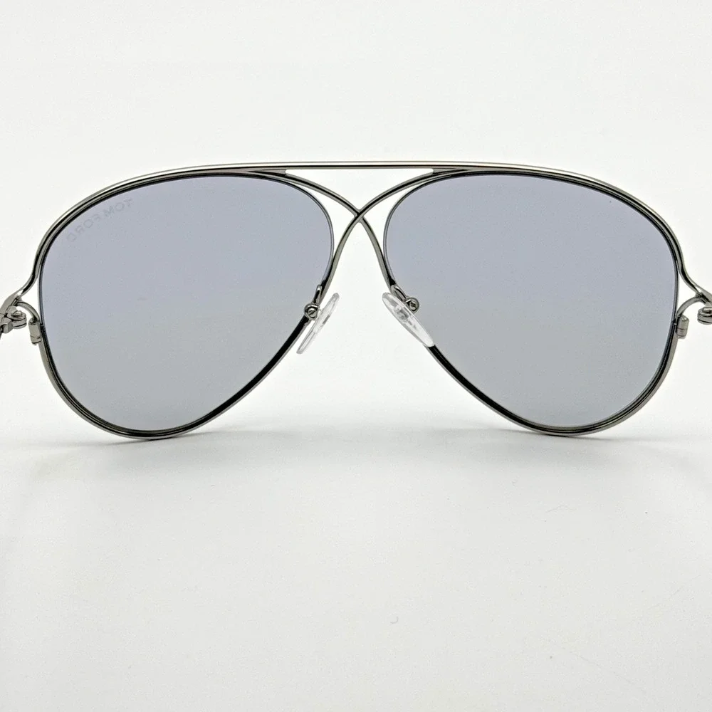 Tom Ford Sunglasses TOM N.4 14C Ruthenium Aviator Frame Smoke Lens 59-10-135